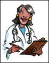 doctor with clipboard